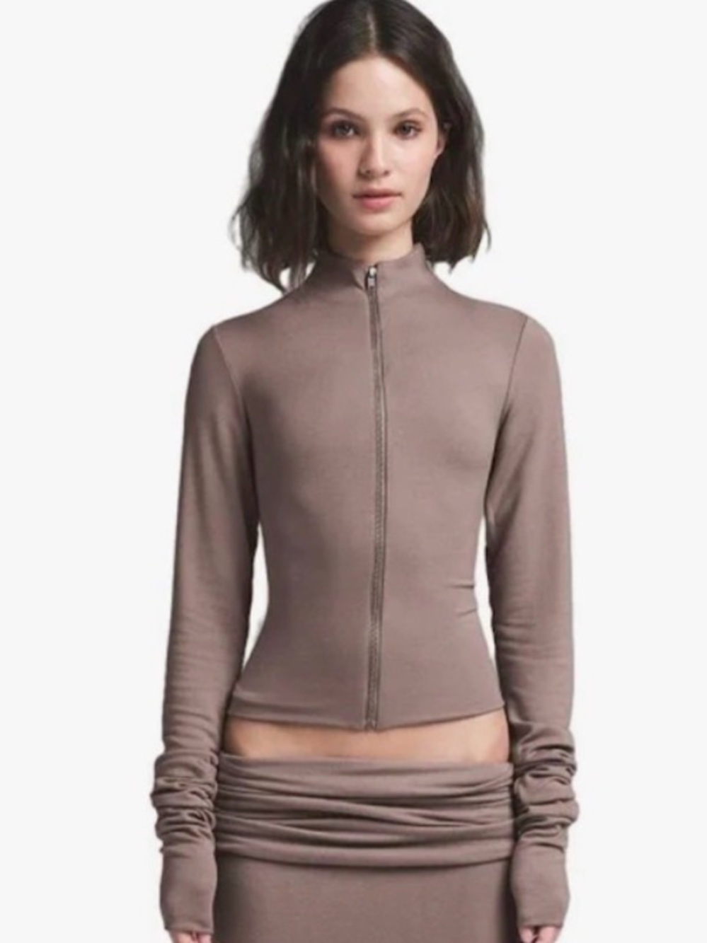 Skims cloud zip up top in amethyst
